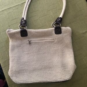 Croft & Barrow Cream Crochet Shoulder Bag